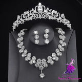 Wedding Necklace Earrings Headwear Set