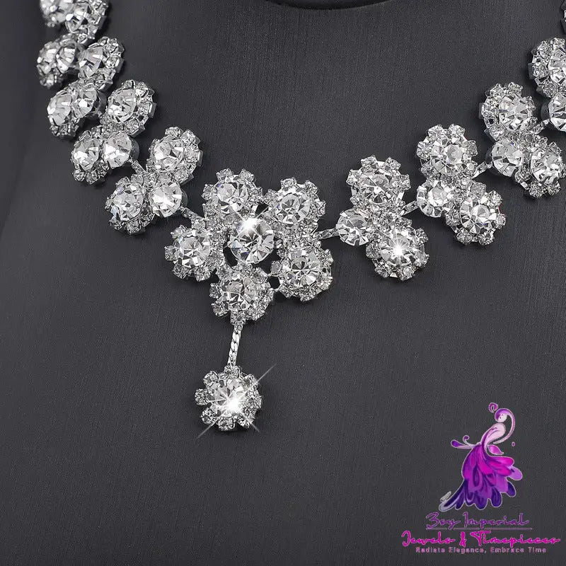 Wedding Necklace Earrings Headwear Set