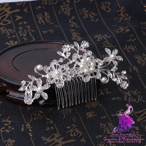 Pearl Diamond Bridal Comb