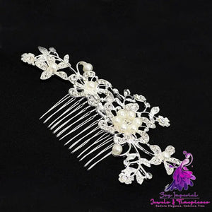 Pearl Diamond Bridal Comb