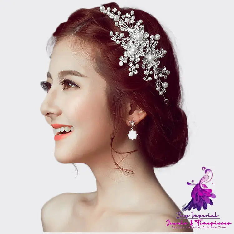 Diamond Alloy Crown Bride Headpiece