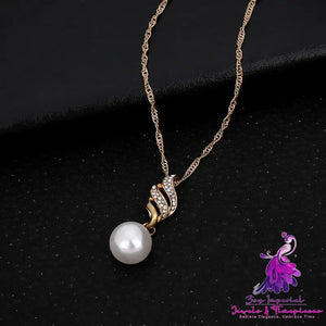 Pearl Diamond Bridal Jewelry Set