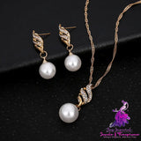 Pearl Diamond Bridal Jewelry Set