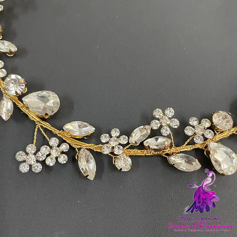 Fashion OL Rhinestone Plum Blossom Headband