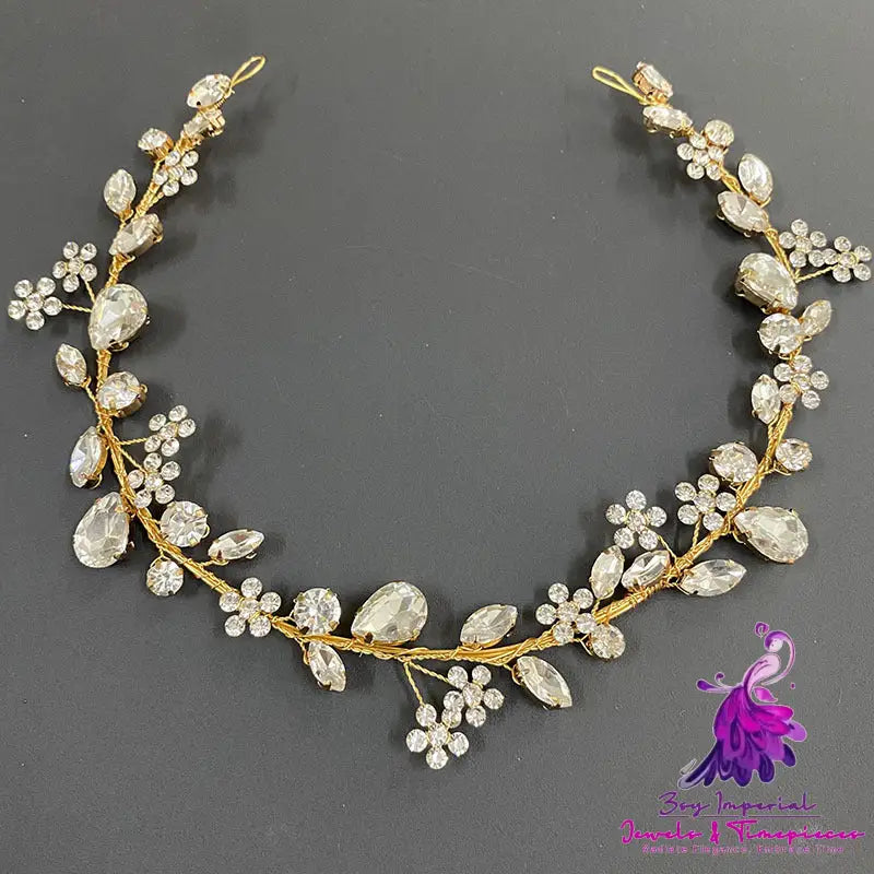 Fashion OL Rhinestone Plum Blossom Headband