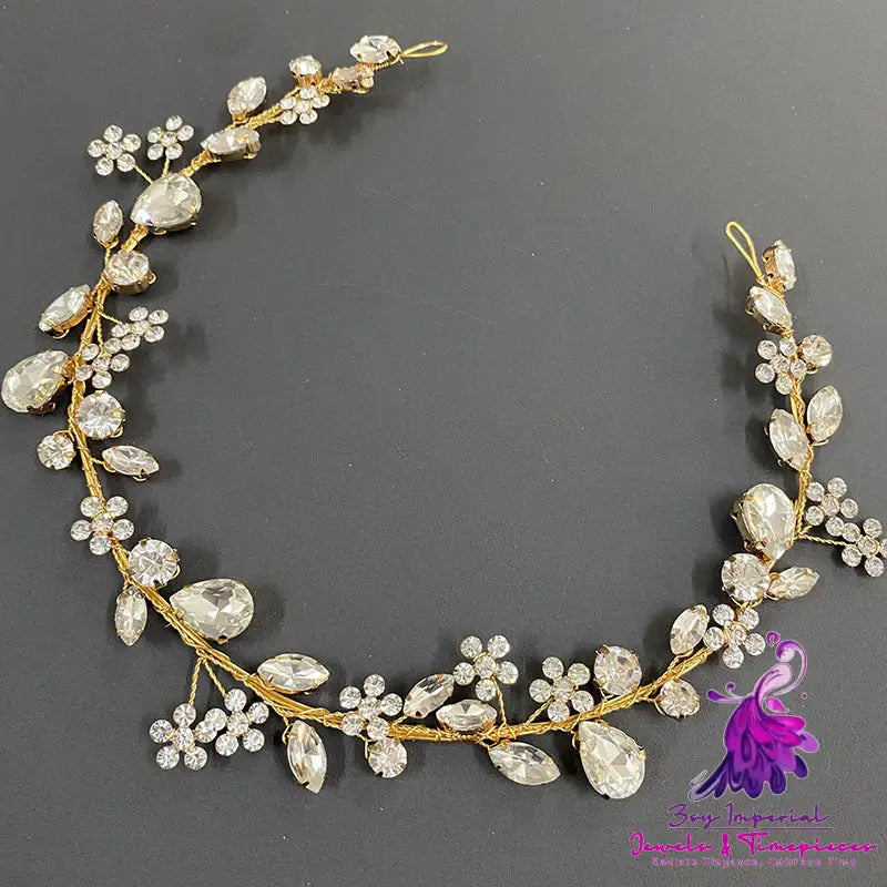 Fashion OL Rhinestone Plum Blossom Headband