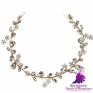 Fashion OL Rhinestone Plum Blossom Headband