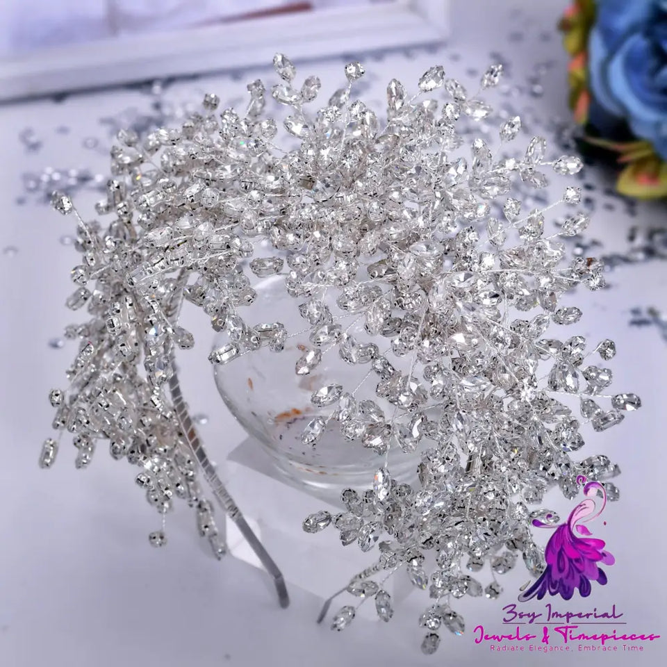 Handmade Rhinestone Ice and Snow Queen Crown