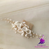 Bride’s Ceramic Flower Hair Comb