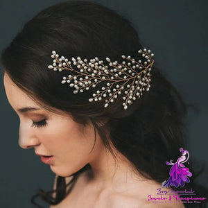 Handmade Pearl Leaves Headdress