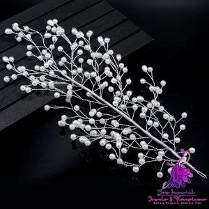 Handmade Pearl Leaves Headdress