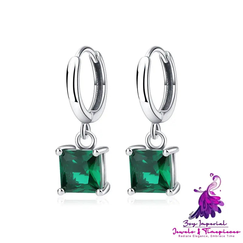 Bright Geometric Square Earrings