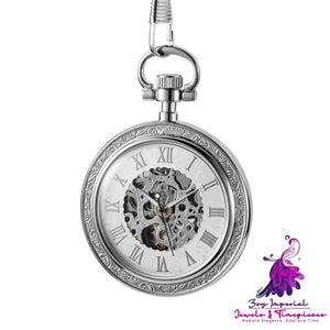 Glossy Bronze Semi-automatic Pocket Watch