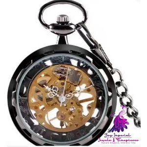 Glossy Bronze Semi-automatic Pocket Watch