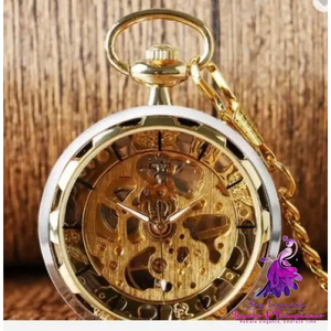 Glossy Bronze Semi-automatic Pocket Watch