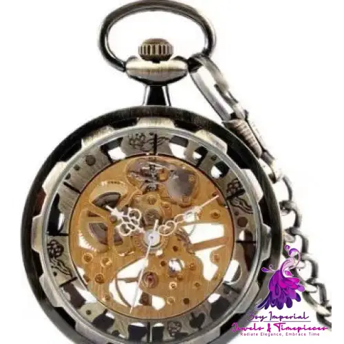 Glossy Bronze Semi-automatic Pocket Watch