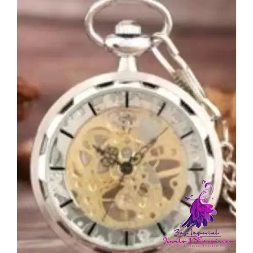 Glossy Bronze Semi-automatic Pocket Watch