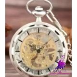 Glossy Bronze Semi-automatic Pocket Watch