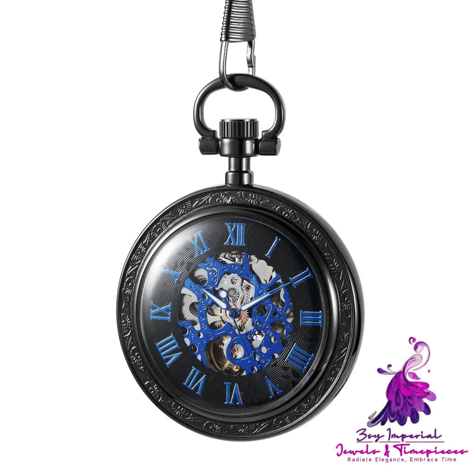 Glossy Bronze Semi-automatic Pocket Watch