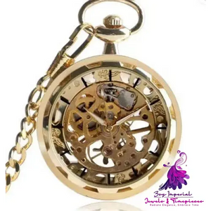 Glossy Bronze Semi-automatic Pocket Watch