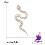 Korean Style Creative Rhinestone Snake Brooch Ins Fashion