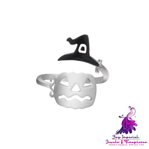 Ring Halloween Witch Hat Broom Broom Mop