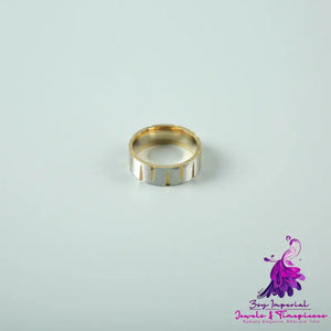 Colorful Brushed Stainless Steel Ring