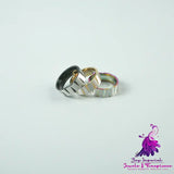 Colorful Brushed Stainless Steel Ring