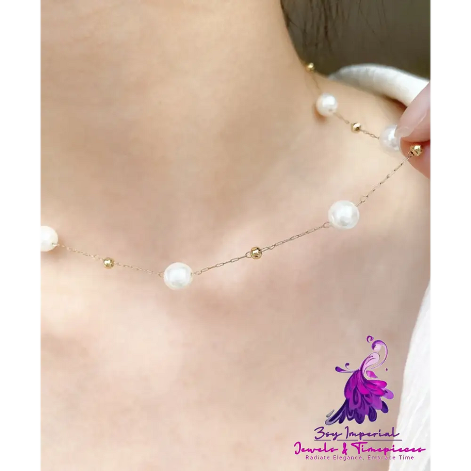 Bubble Glass Pearl Handmade Collar