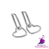 Heart-shaped Ear Buckle with S925 Silver