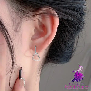 Heart-shaped Ear Buckle with S925 Silver