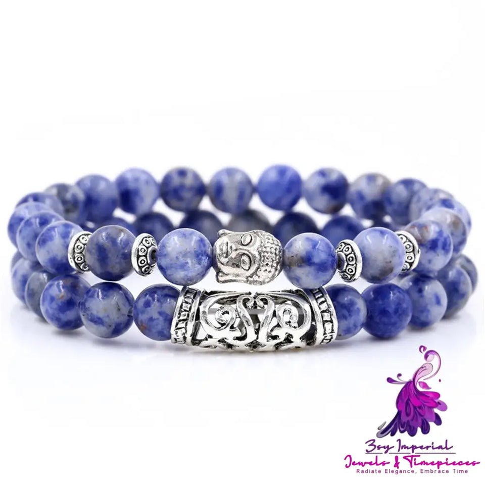 Energy Stone UFO Buddha Head Bracelet