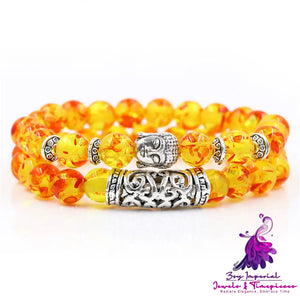 Energy Stone UFO Buddha Head Bracelet