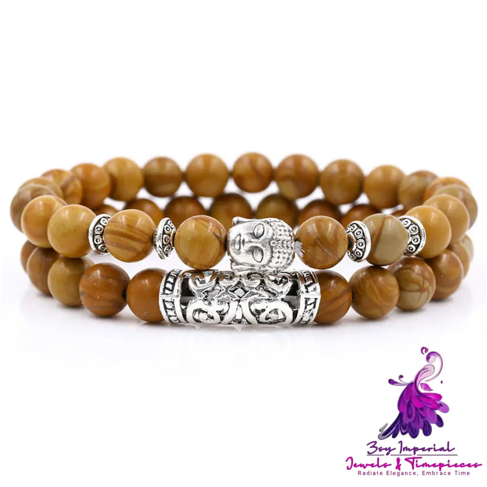 Energy Stone UFO Buddha Head Bracelet