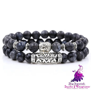 Energy Stone UFO Buddha Head Bracelet