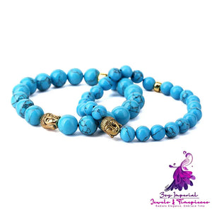 Buddha Head Stone Hip Hop Bracelet