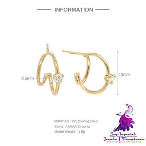 Simple Smooth Bull Horn Earrings for Women