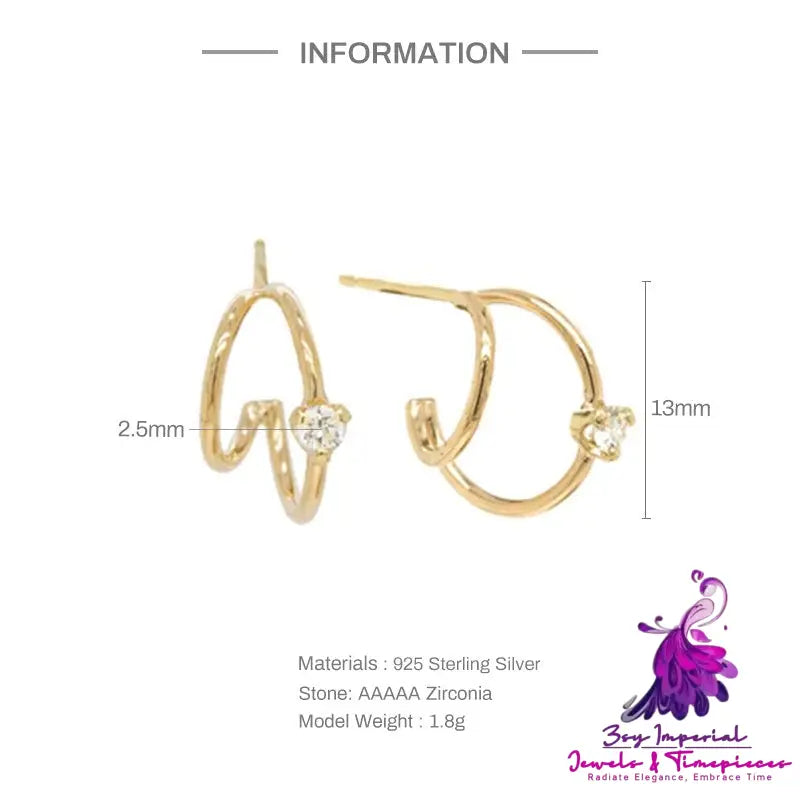 Simple Smooth Bull Horn Earrings for Women