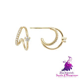 Simple Smooth Bull Horn Earrings for Women