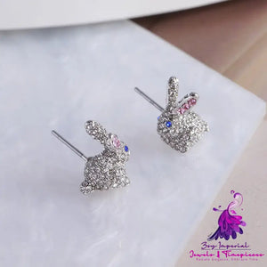 Diamond Bunny Stud Earrings