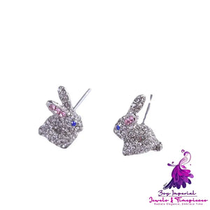 Diamond Bunny Stud Earrings