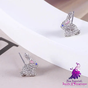 Diamond Bunny Stud Earrings