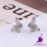 Diamond Bunny Stud Earrings