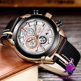 Trendy Waterproof Business Belt Watch