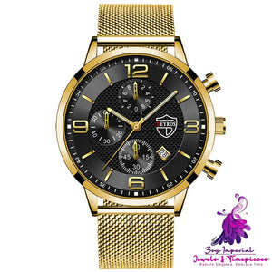 Calendar Business Luminous Quartz Watch for Men