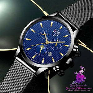 Calendar Business Luminous Quartz Watch for Men