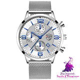 Calendar Business Luminous Quartz Watch for Men