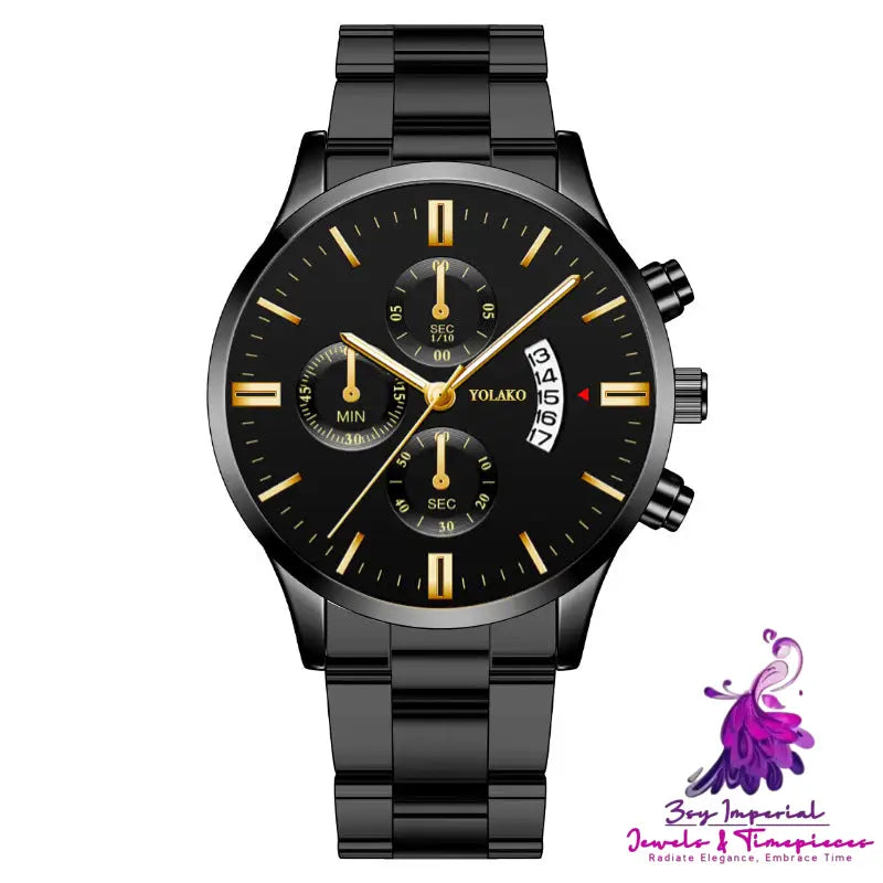 Fashionable Six Hands Calendar Men’s Watch