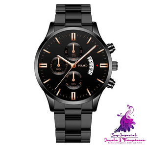 Fashionable Six Hands Calendar Men’s Watch