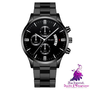 Fashionable Six Hands Calendar Men’s Watch